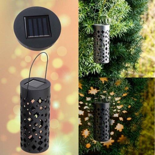 Solcelle lanterner med stjerner og måner – 4 stk.