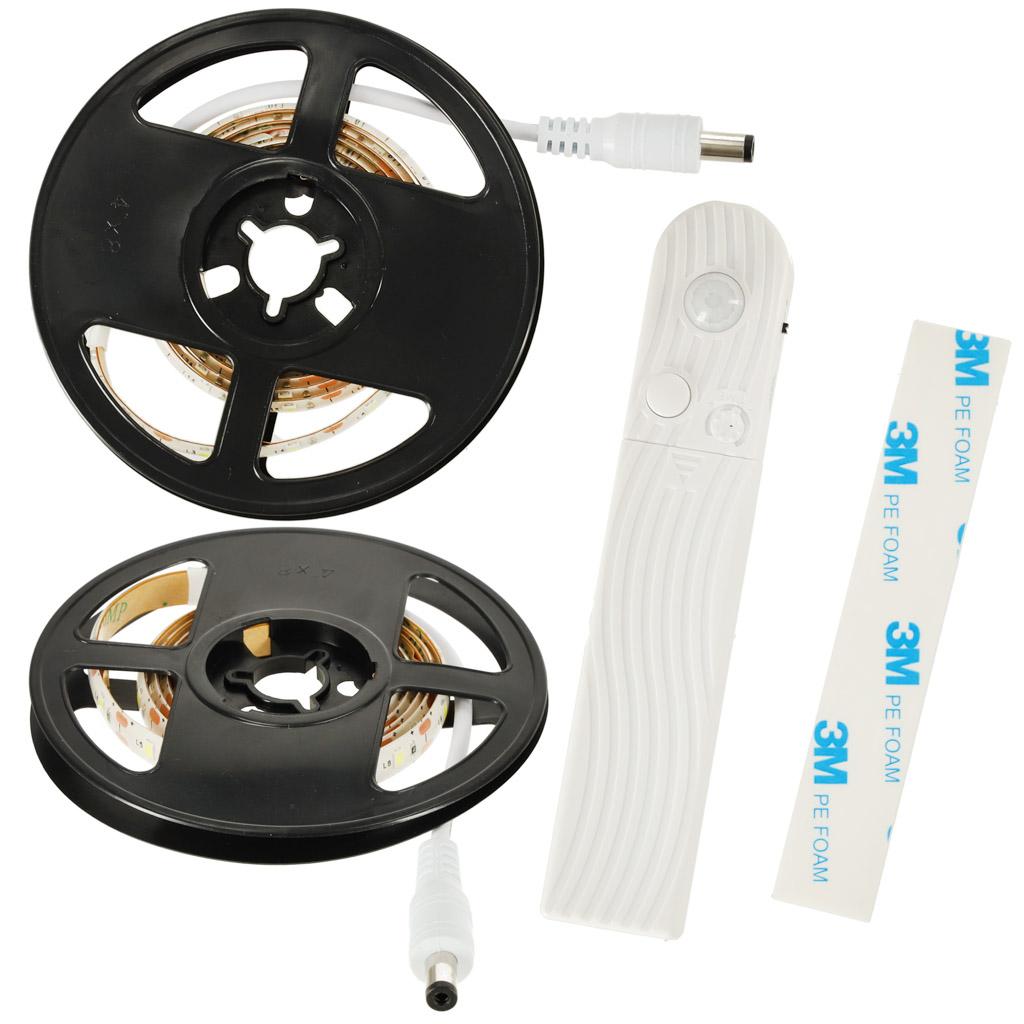 LED lysbånd med bevægelsessensor 1 m – kold hvid, batteri/USB