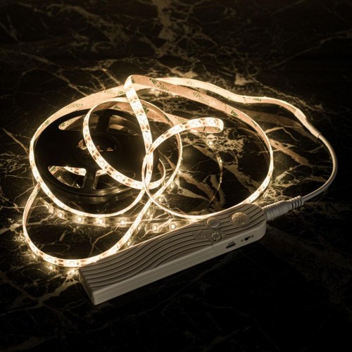 LED lysbånd 2 m med bevægelsessensor – varm hvid, USB/batteri