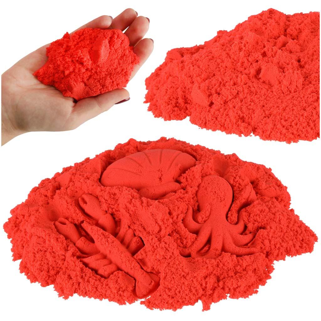 Kinetisk sand - 1 kg (rød) i pose