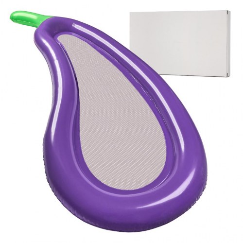 Bademadras med net – aubergine, 240 cm
