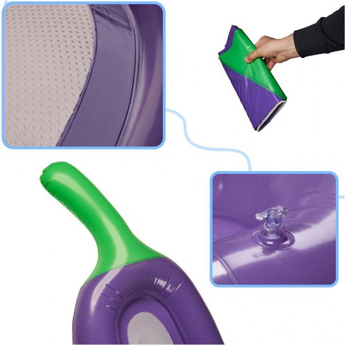 Bademadras med net – aubergine, 240 cm