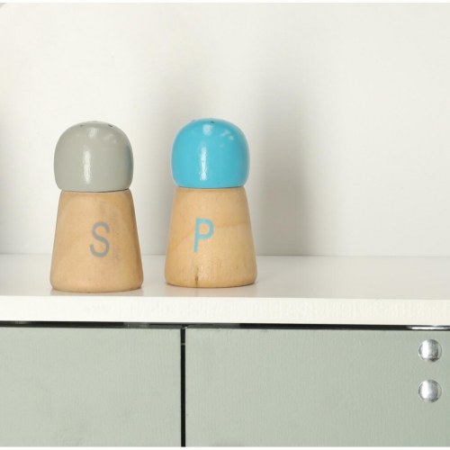 Legekøkken i træ LULILO Saliko med tilbehør og espressomaskine