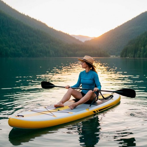 SUP sæde med ryglæn til paddleboard/kajak - sort