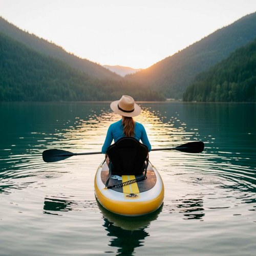 SUP sæde med ryglæn til paddleboard/kajak - sort