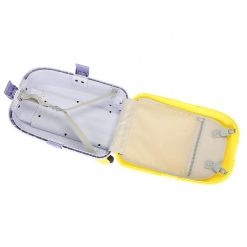 Kuffert til børn med hjul – gul kabinekuffert