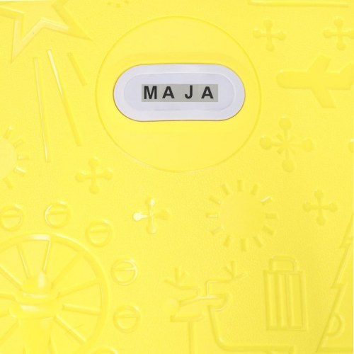 Kuffert til børn med hjul – gul kabinekuffert