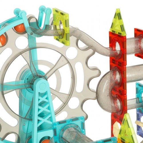 Magnetiske byggeklodser kuglebane med lyd og musik – 118 dele