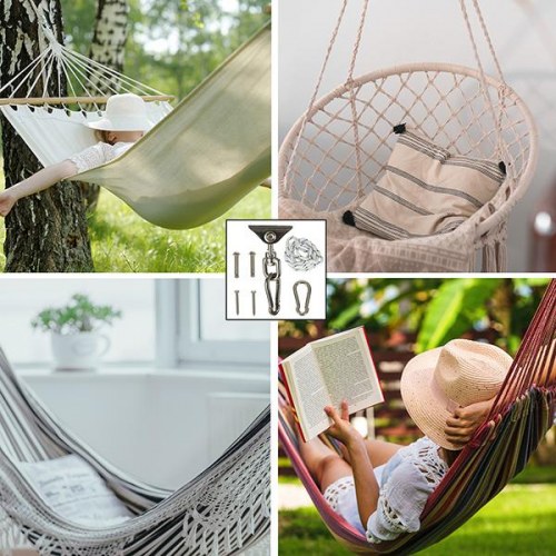 Hængekøje loftbeslag med drejeled – sving- og stolophæng