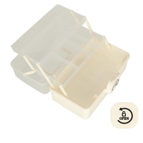 Medicinsk opbevaringsboks med låg – organiser til hjemmeapotek, 29 × 16 × 15 cm