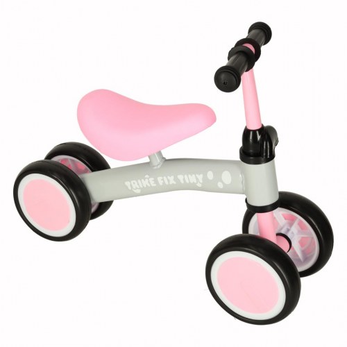 Løbecykel til børn – Trike Fix Tiny firehjuls, pink/grå