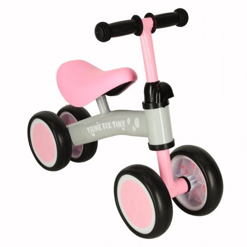 Løbecykel til børn – Trike Fix Tiny firehjuls, pink/grå