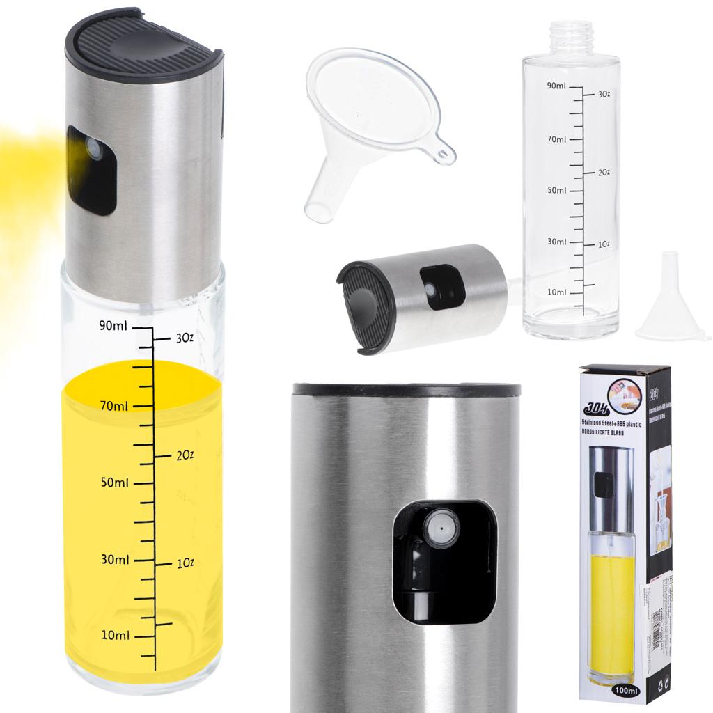 Oliespray med måleskala 100 ml - olieforstøver til madlavning