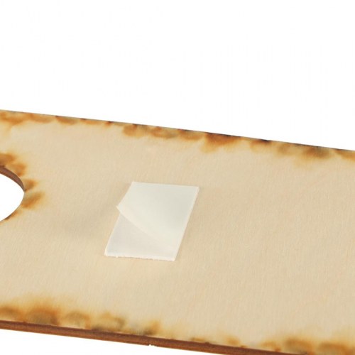 Højdemåler til børn i træ – giraf 125 cm, gul + kridttavle 32 × 44 cm