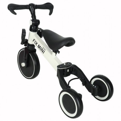 Børnetrekant/3-i-1 løbecykel med pedaler – Fix Mini, hvid