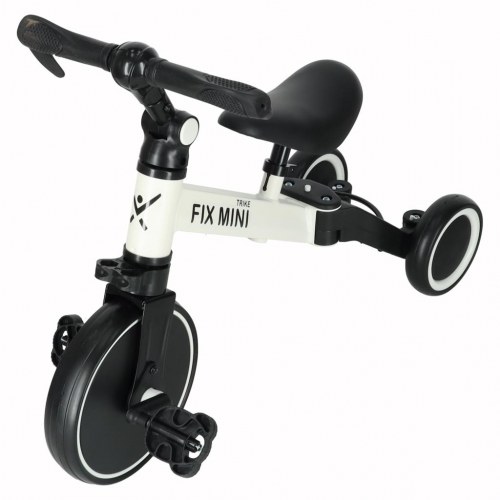 Børnetrekant/3-i-1 løbecykel med pedaler – Fix Mini, hvid