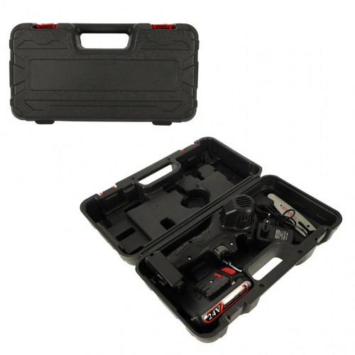 Batteridreven mini kædesav med USB-opladning i kuffert