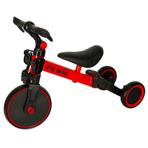 Løbecykel/tricycle 3-i-1 med pedaler – rød (Fix Mini)