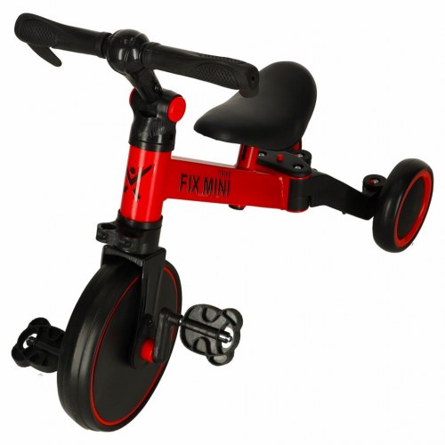 Løbecykel/tricycle 3-i-1 med pedaler – rød (Fix Mini)