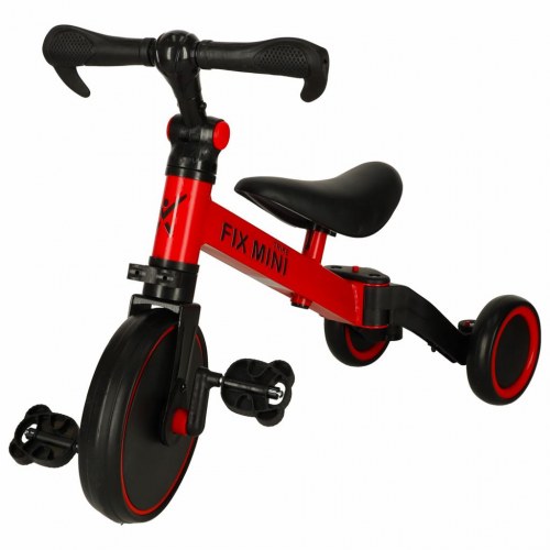 Løbecykel/tricycle 3-i-1 med pedaler – rød (Fix Mini)