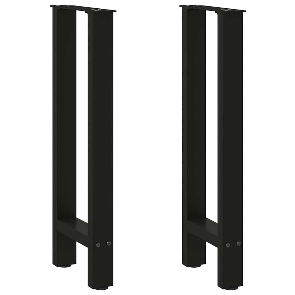 Konsolbordben sort 2 stk. 38 x (72-73) cm stål