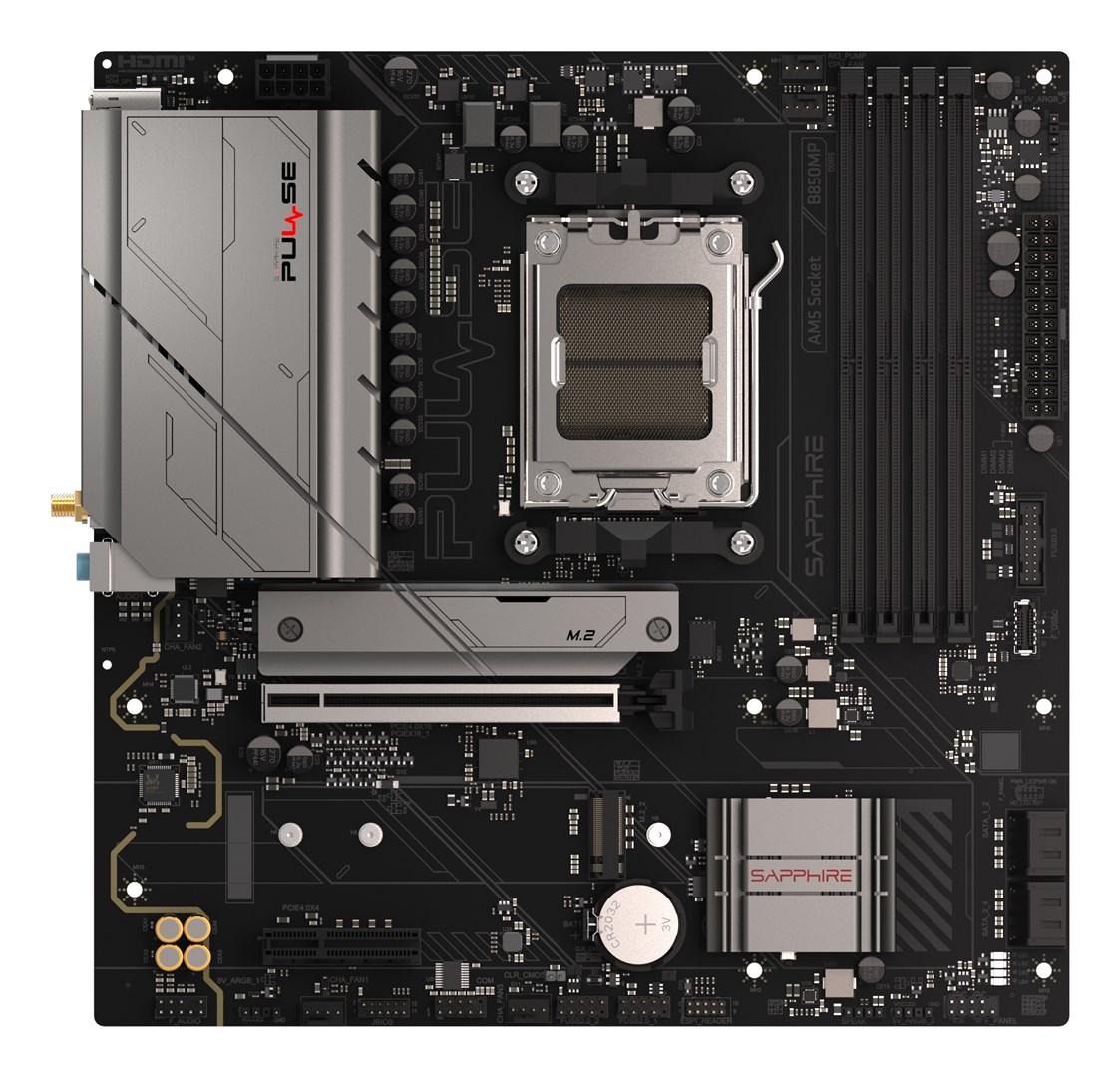 Bundkort Sapphire PULSE B850M WIFI - AMD B850, Socket AM5, micro ATX billede