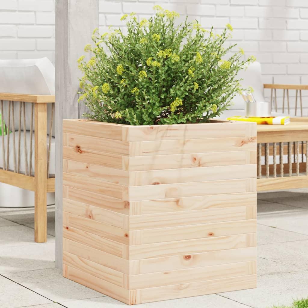 Plantekasse 40x40x46 cm massivt fyrretræ