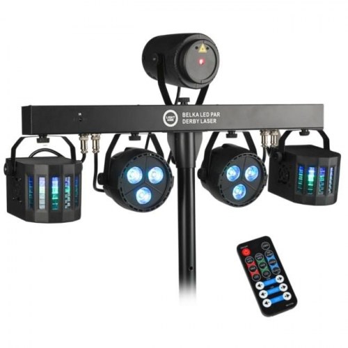 Studielys sæt Light4Me Belka LED Par Derby Laser