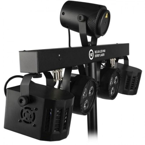 Studielys sæt Light4Me Belka LED Par Derby Laser