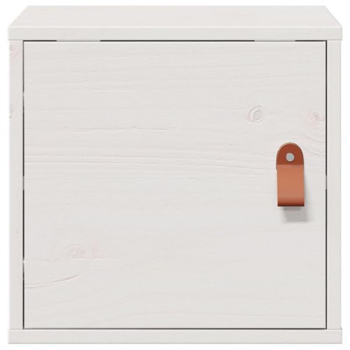 Vægskabe 2 stk. - 31,5×30×30 cm i hvidt massivt fyrretræ