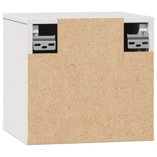 Vægskabe 2 stk. - 31,5×30×30 cm i hvidt massivt fyrretræ