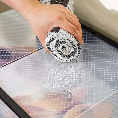 Skobokse stabelbare – SONGMICS, 18 stk., gennemsigtige med frontlåge, foldbare, passer op til UK str. 10,5, sort/transparent