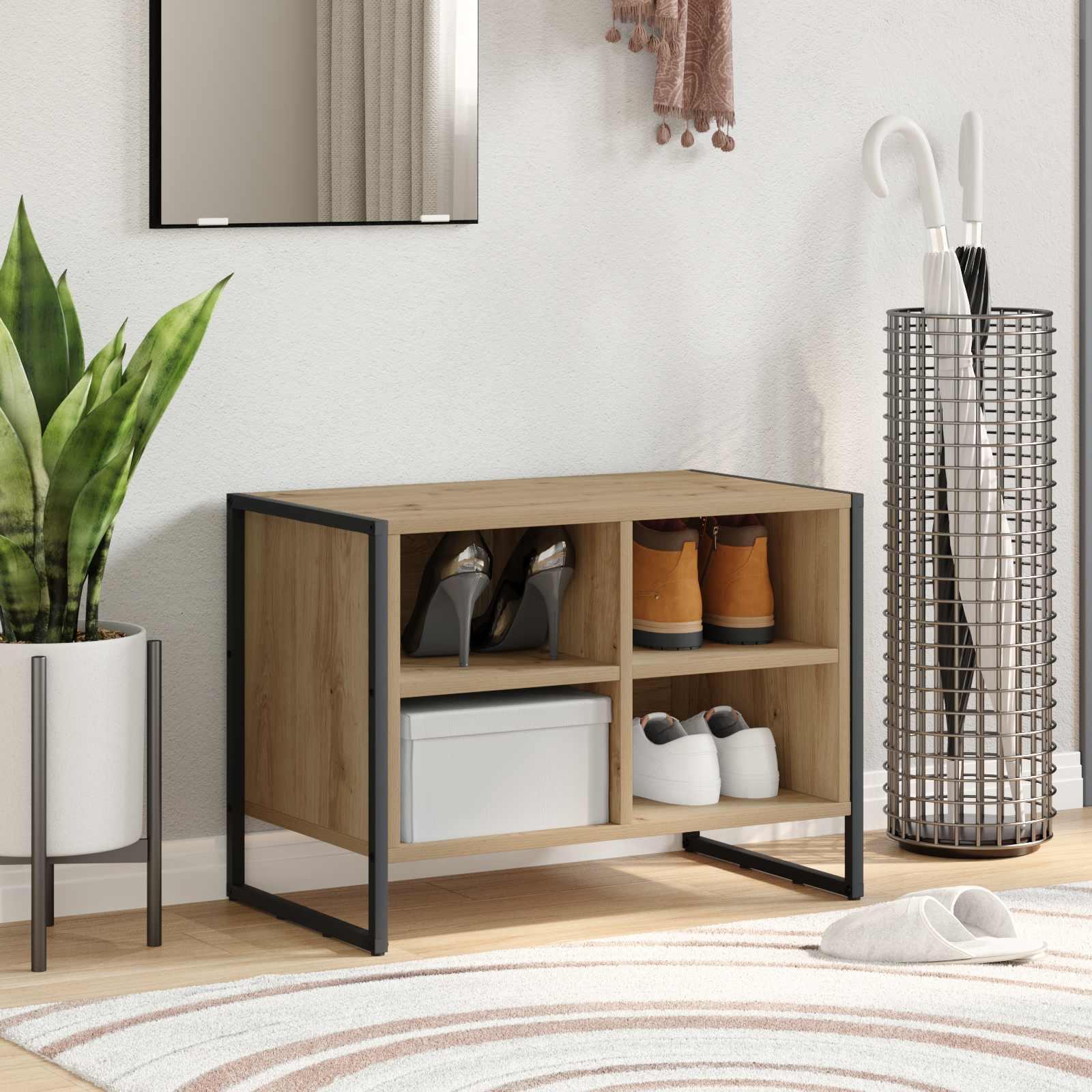 Skoskab i artisan eg 60 × 35 × 44 cm - konstrueret træ
