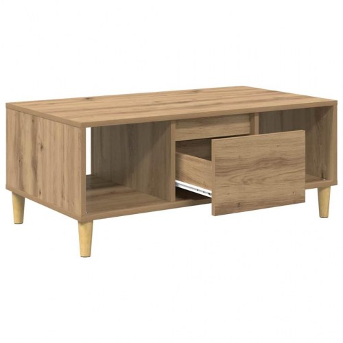 Sofabord Artisan Egetræ 90 x 50 x 26.5 cm Konstrueret træ