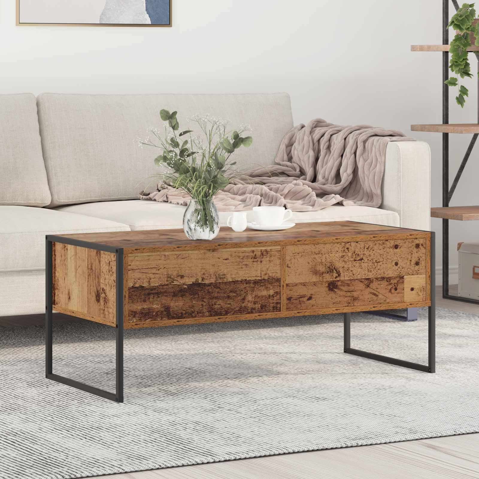 Sofabord Gammelt træ 100 x 46 x 40 cm Konstrueret træ
