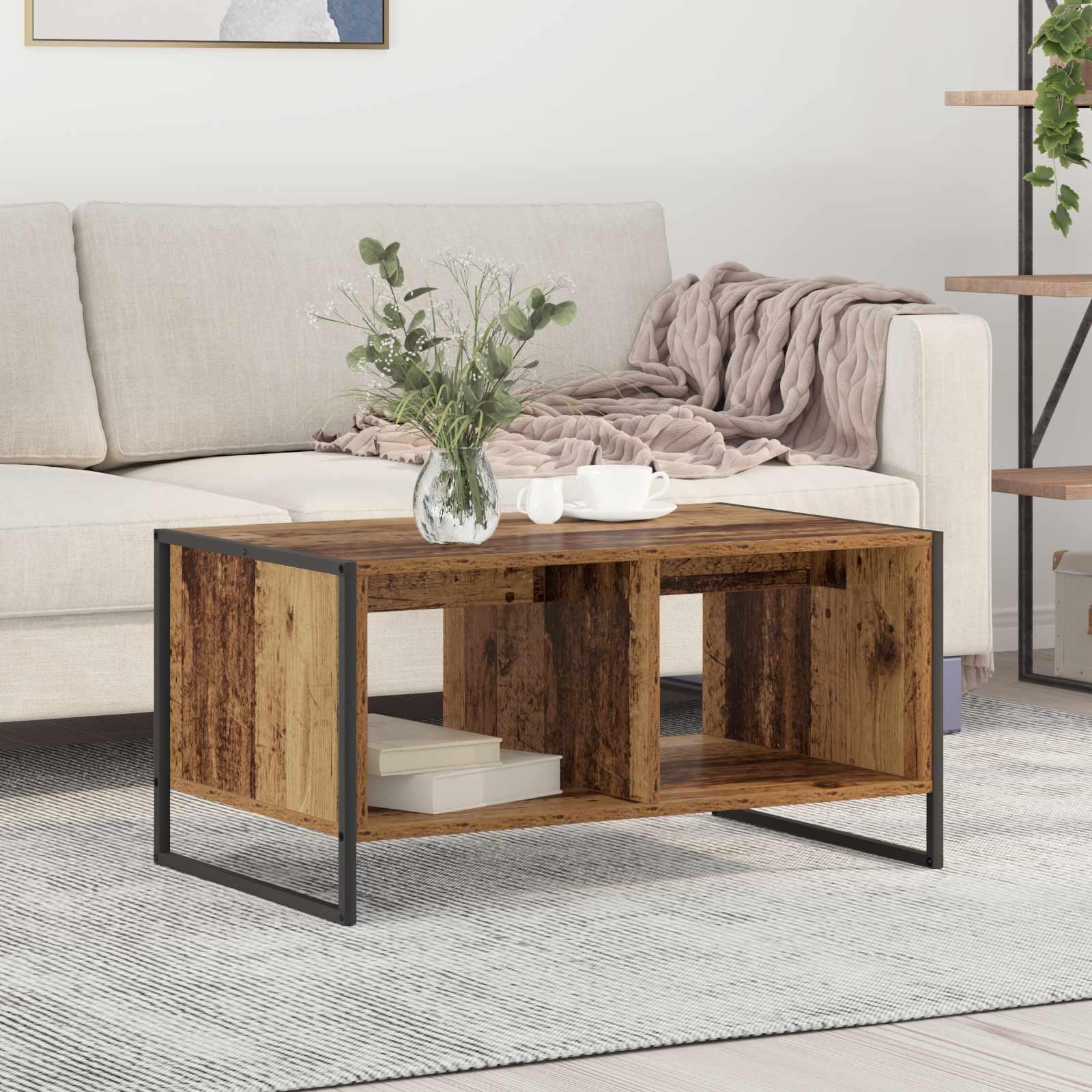 Sofabord Gammelt træ 80 x 50 x 40 cm Konstrueret træ