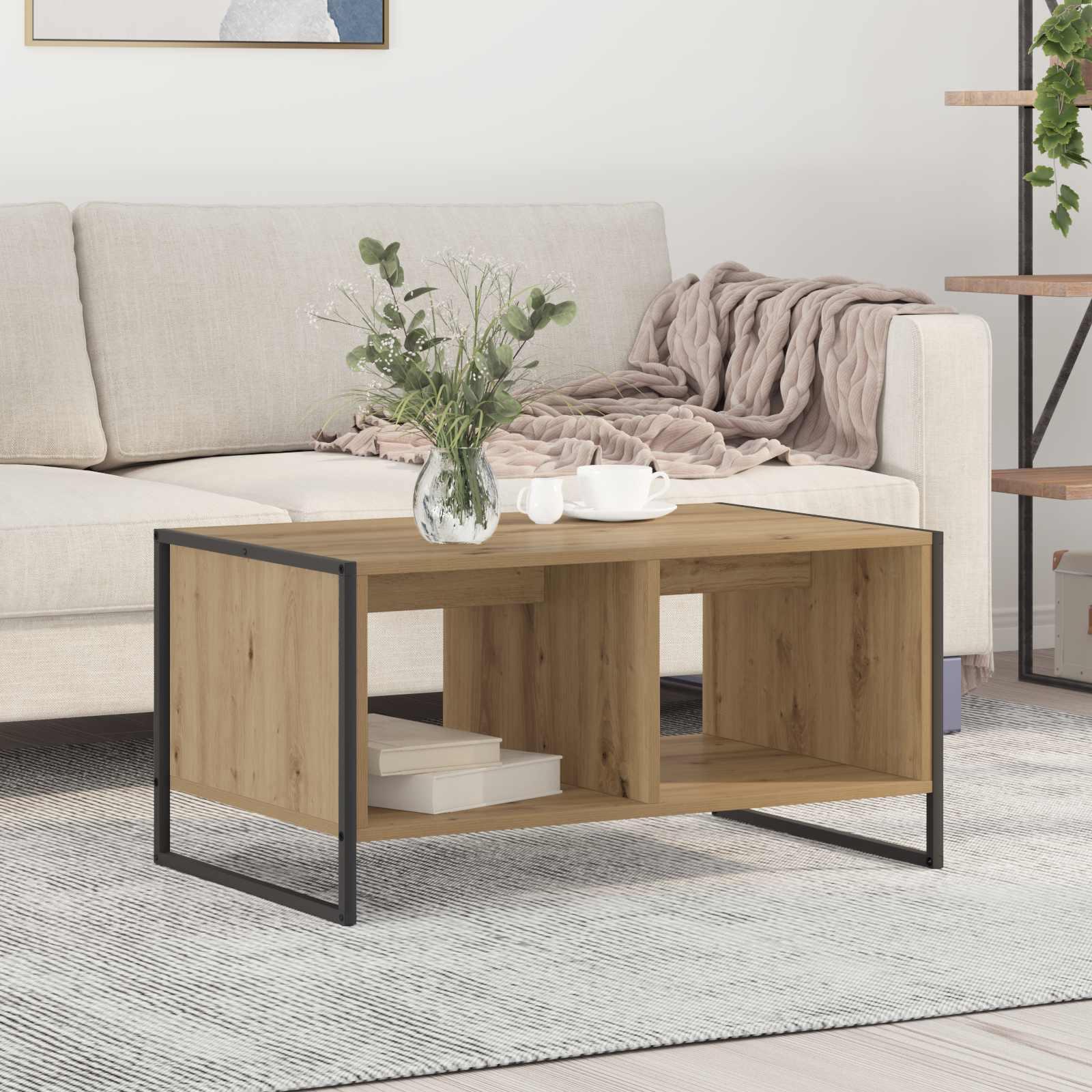 Sofabord Artisan eg 80 x 50 x 40 cm Konstrueret træ