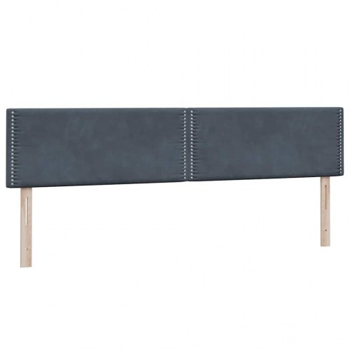 Kontinentalseng med madras 180x210 cm fløjl mørkegrå