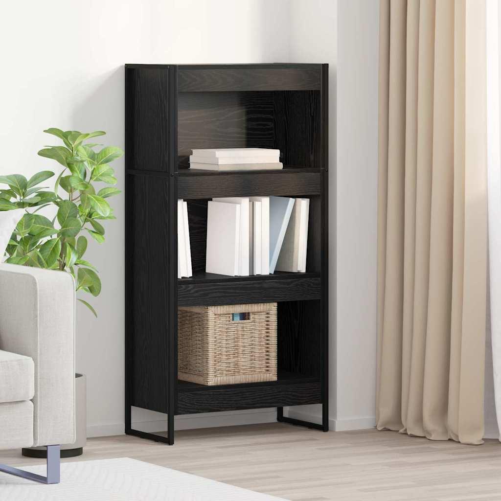 Bogskab Sort eg 60 x 30 x 121 cm Konstrueret træ
