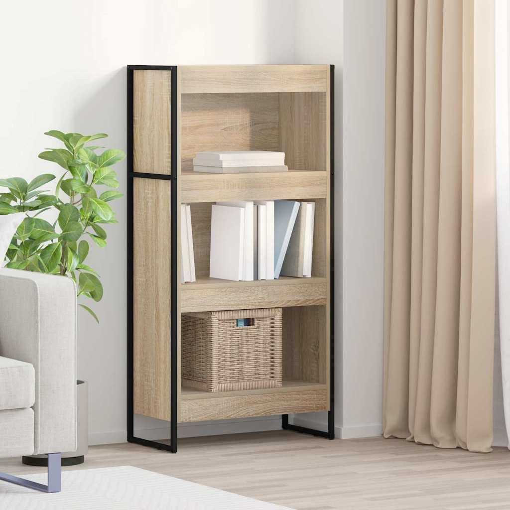 Bogskab 2 Dele Konstrueret Træ - Sonoma-eg / 60 x 30 x 121 cm