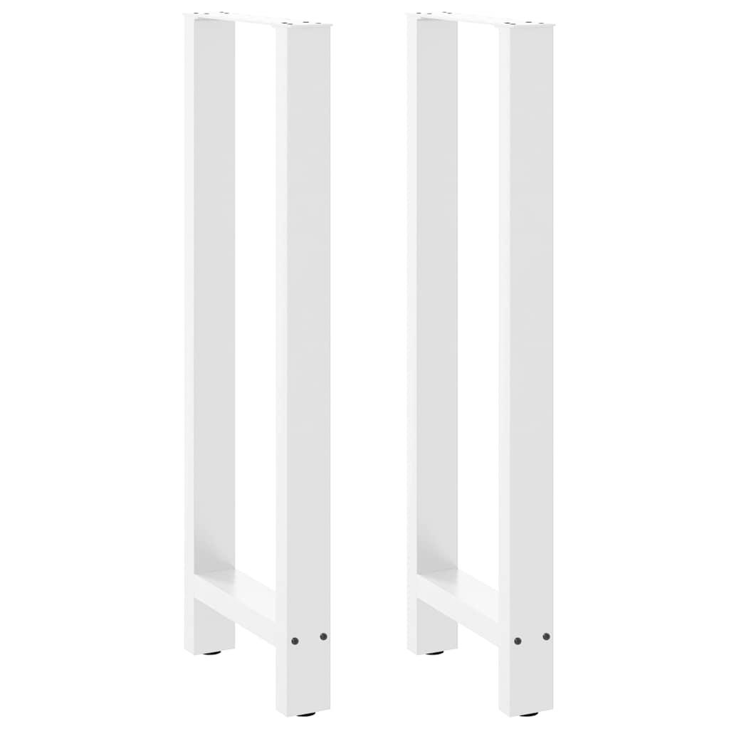 barbordsben hvide 2 stk. 40x(110-111) cm stål