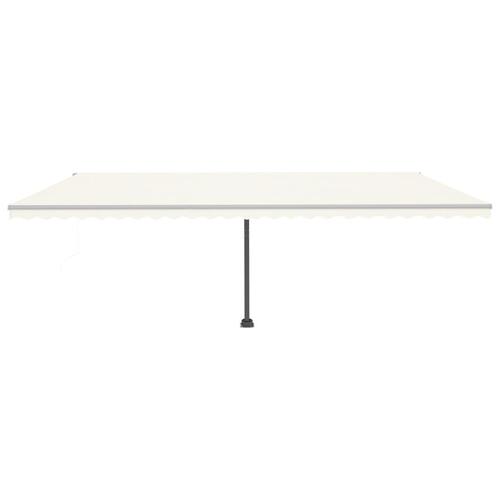 Fritstående markise 600x350 cm automatisk betjening cremefarvet
