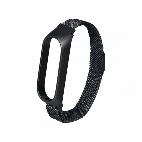 Smartwatch rem Contact til Xiaomi Mi Band 5/6 - sort rustfrit stål