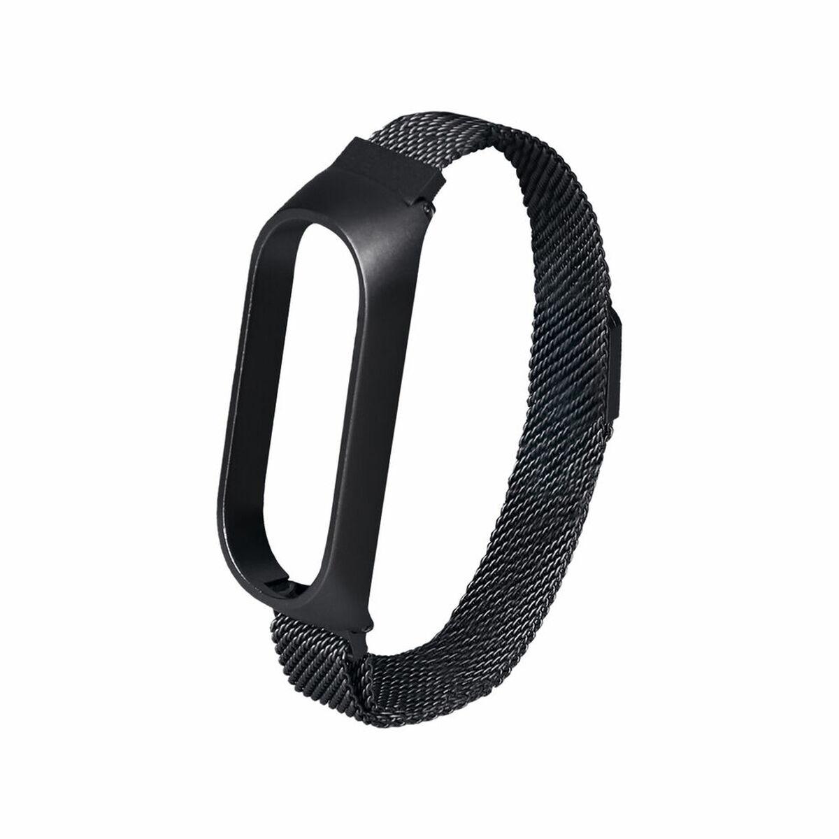 Smartwatch rem Contact til Xiaomi Mi Band 5/6 - sort rustfrit stål