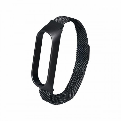Smartwatch rem Contact til Xiaomi Mi Band 5/6 - sort rustfrit stål