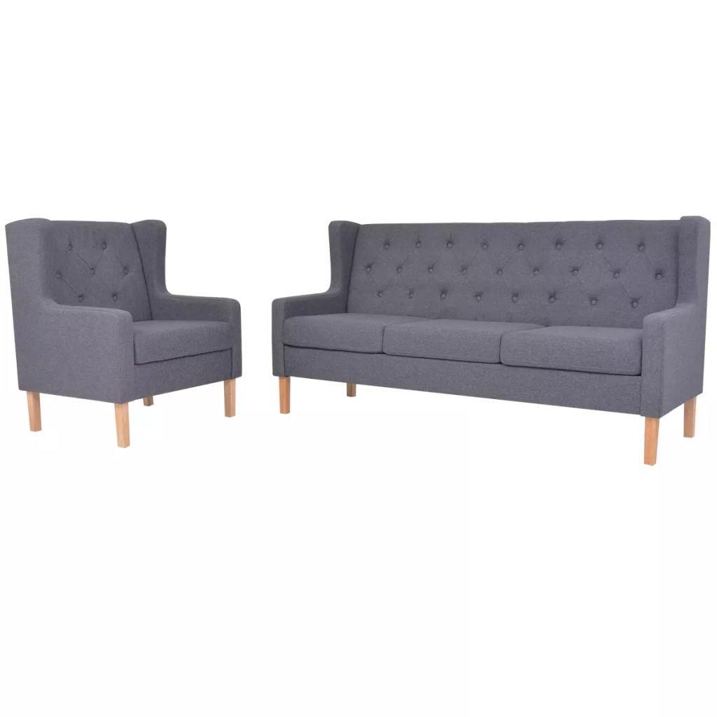 2 personers sofa stof grå