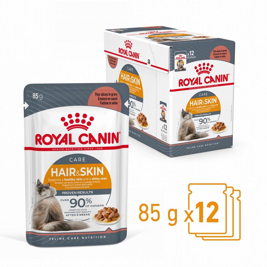 Vådfoder til kat – Royal Canin Hair & Skin Care 12×85 g billede