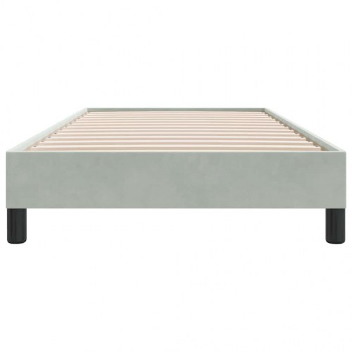 Kontinentalseng uden madras 80×210 cm - fløjl, lysegrå
