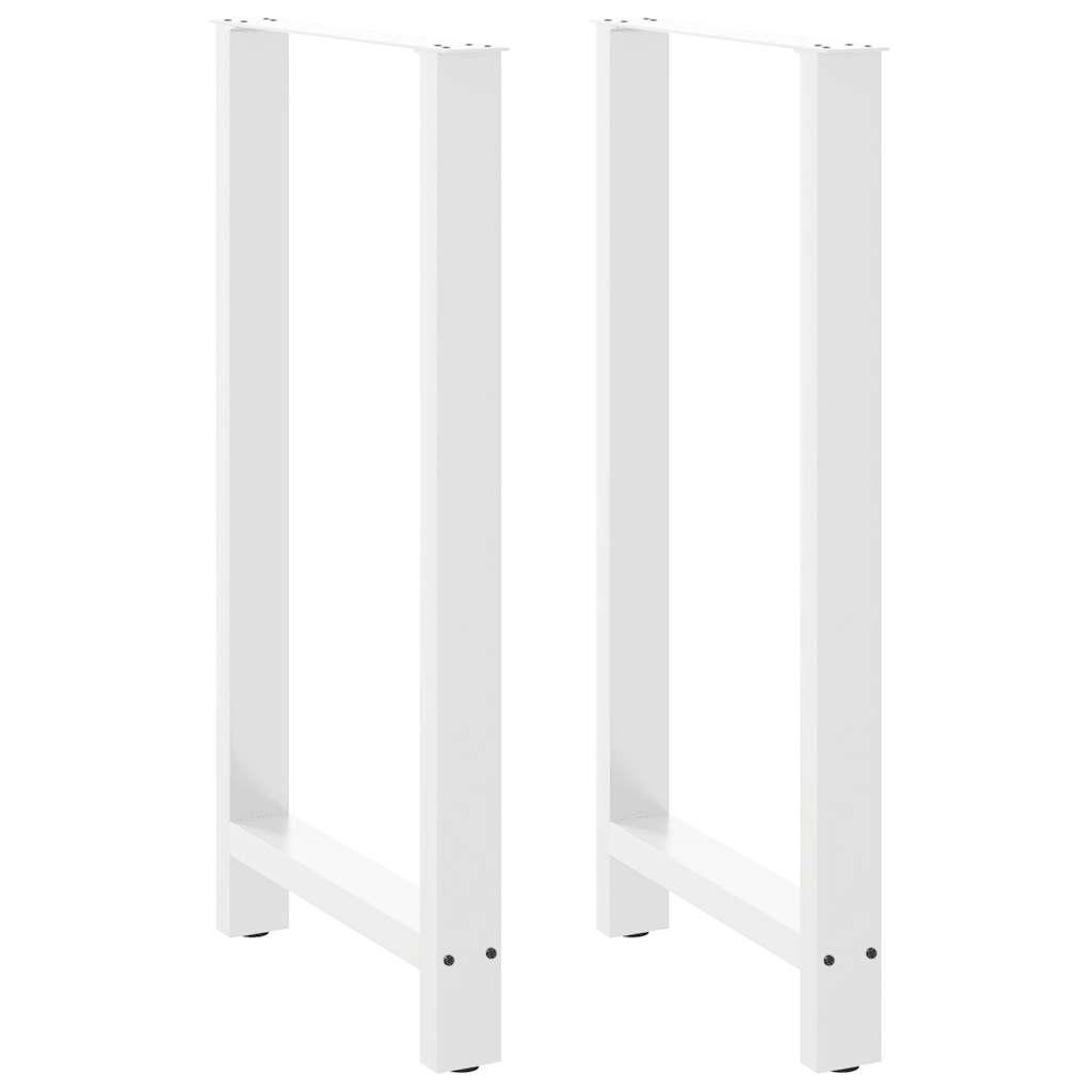 barbordsben hvide 2 stk. 60x(110-111) cm stål
