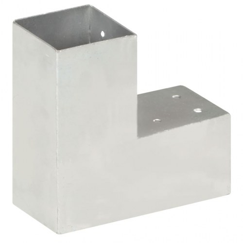 Stolpebeslag L-form 81x81 mm galvaniseret metal